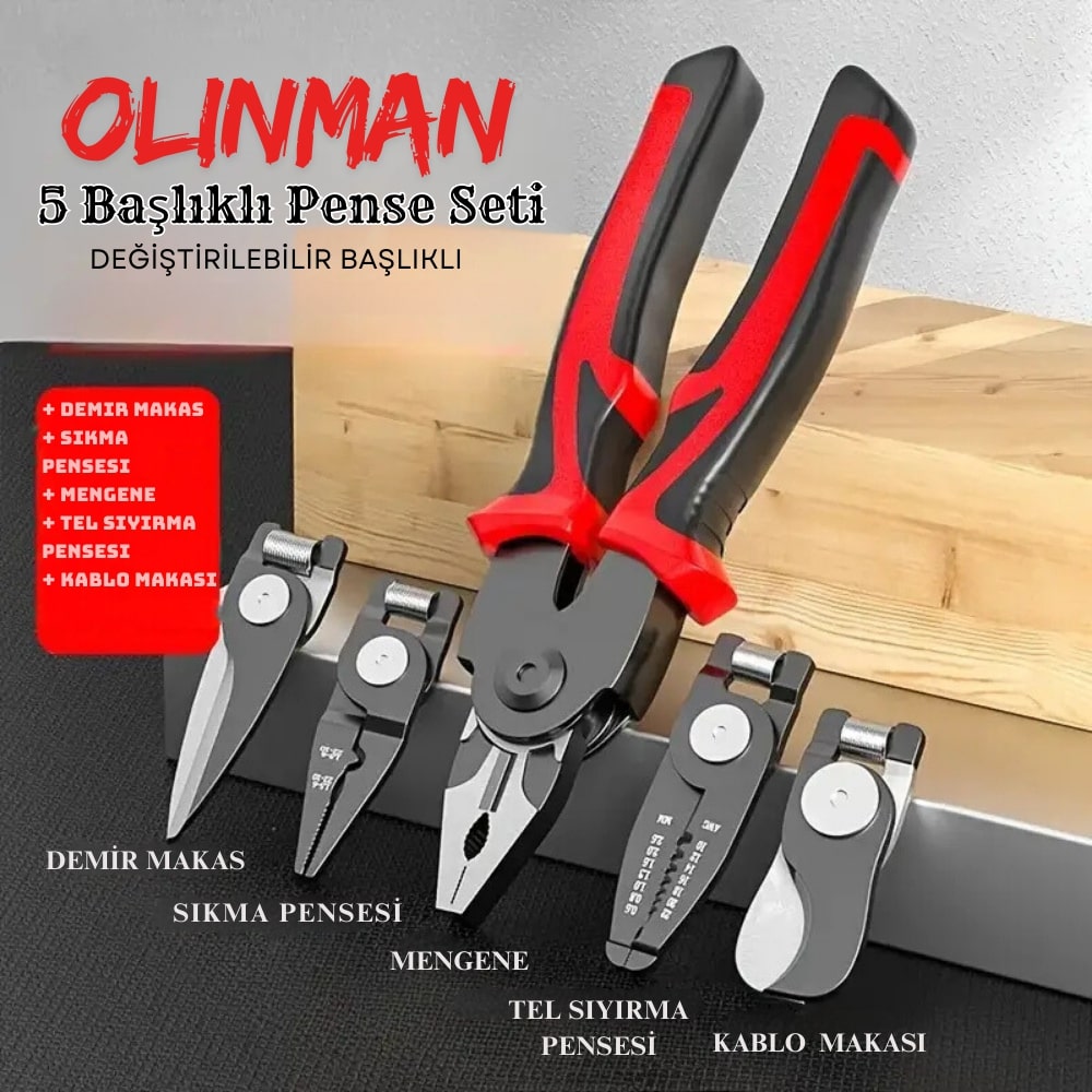 Oliman 5 Başlıklı Pense Seti